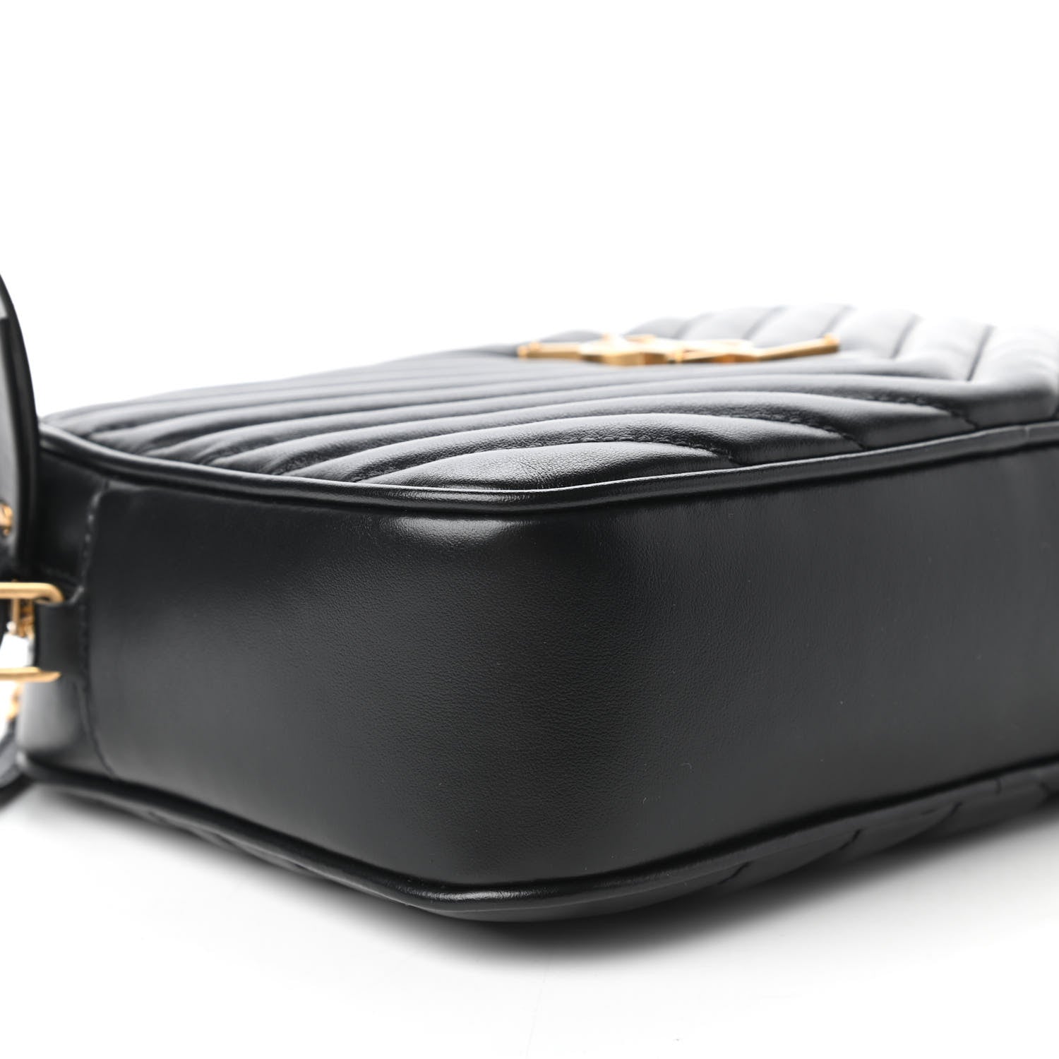 Saint Laurent Calfskin Matelasse Monogram Lou Camera Bag Black 6 of 10