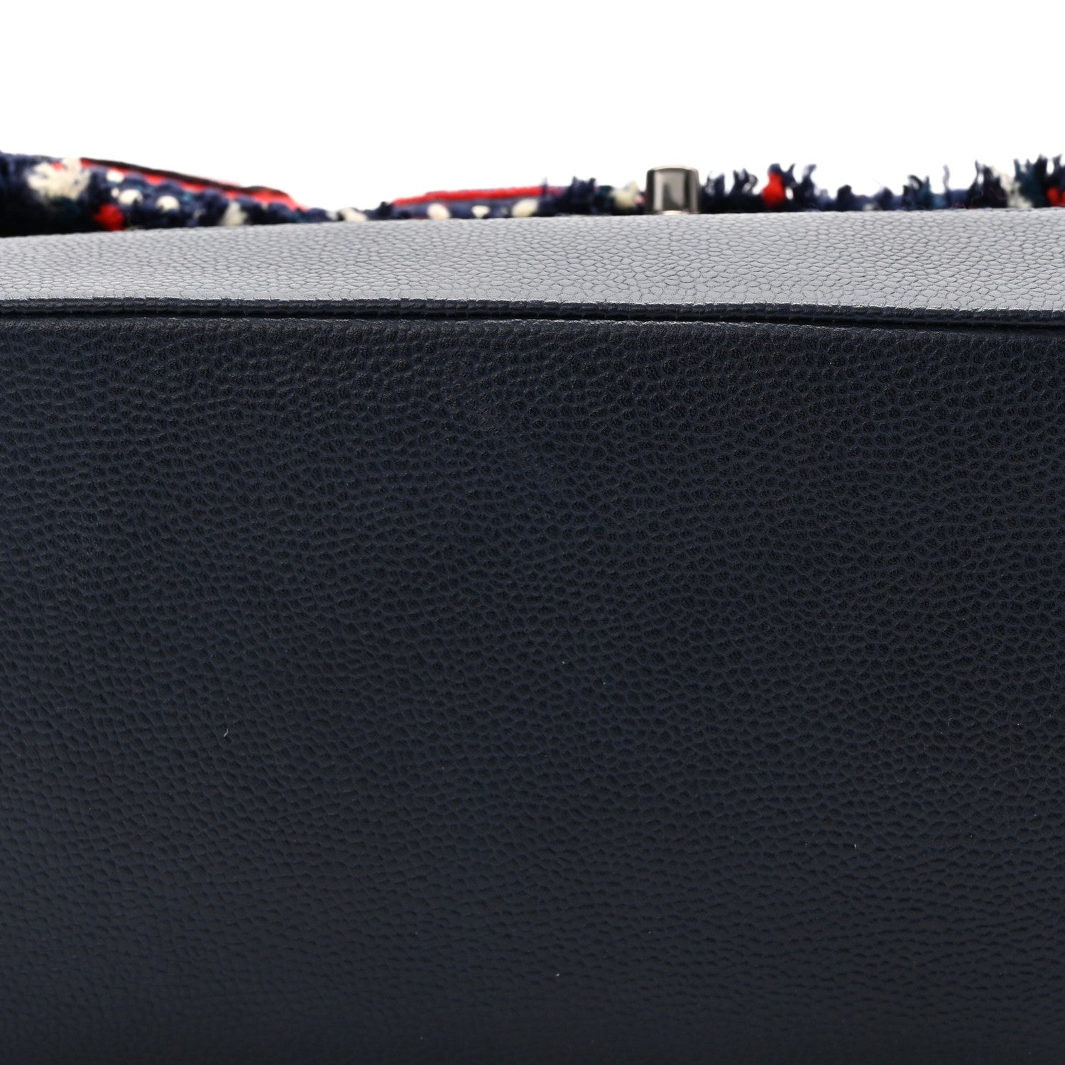 Chanel Tweed Trip Top Handle Flap Navy 10 of 10