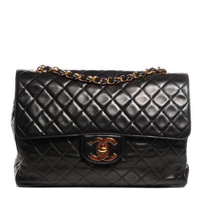 Chanel Lambskin Quilted XL Jumbo Flap Black 1 of 10