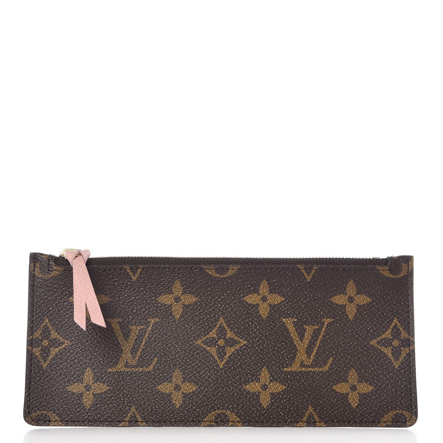 Louis Vuitton Monogram Felicie Chain Wallet Zippered Insert Rose Ballerine 1 of 7