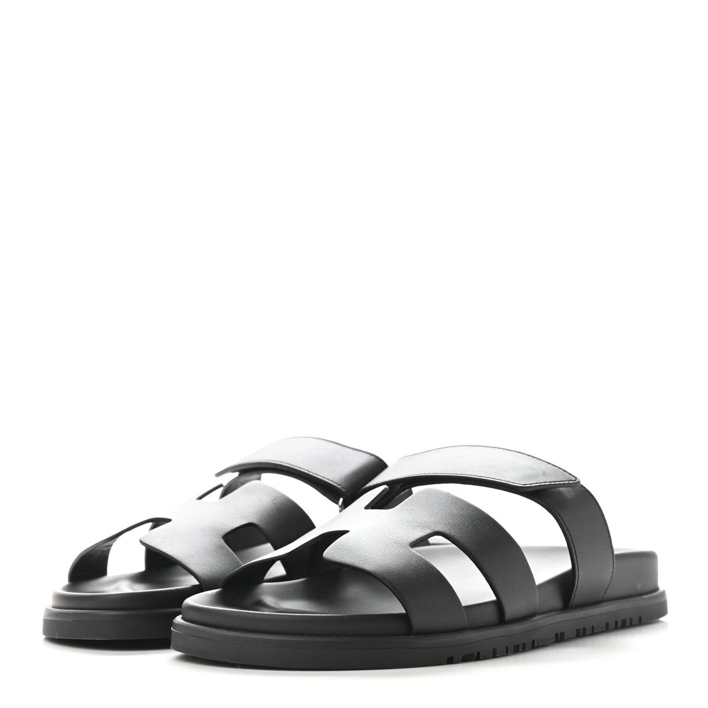 Calfskin Womens Chypre Sandals 39.5 Black