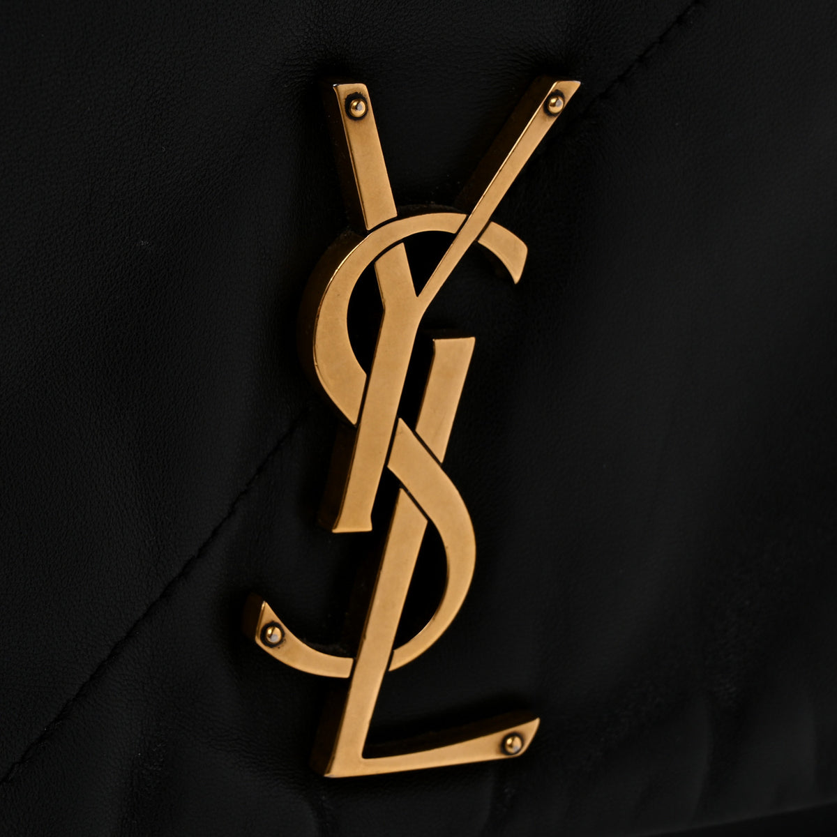 Lambskin Matelasse Monogram Large Jamie 4.3 Black