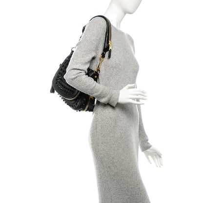 Tom Ford Pebbled Calfskin Jennifer Studded Medium Crossbody Black 2 of 6