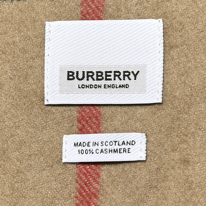 Burberry Cashmere Giant Check Fringe Scarf Camel 3 of 5