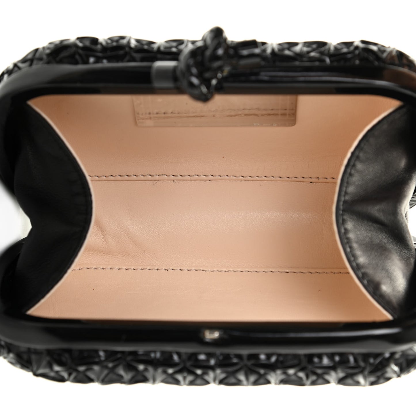 Patent Origami Knot Clutch Black