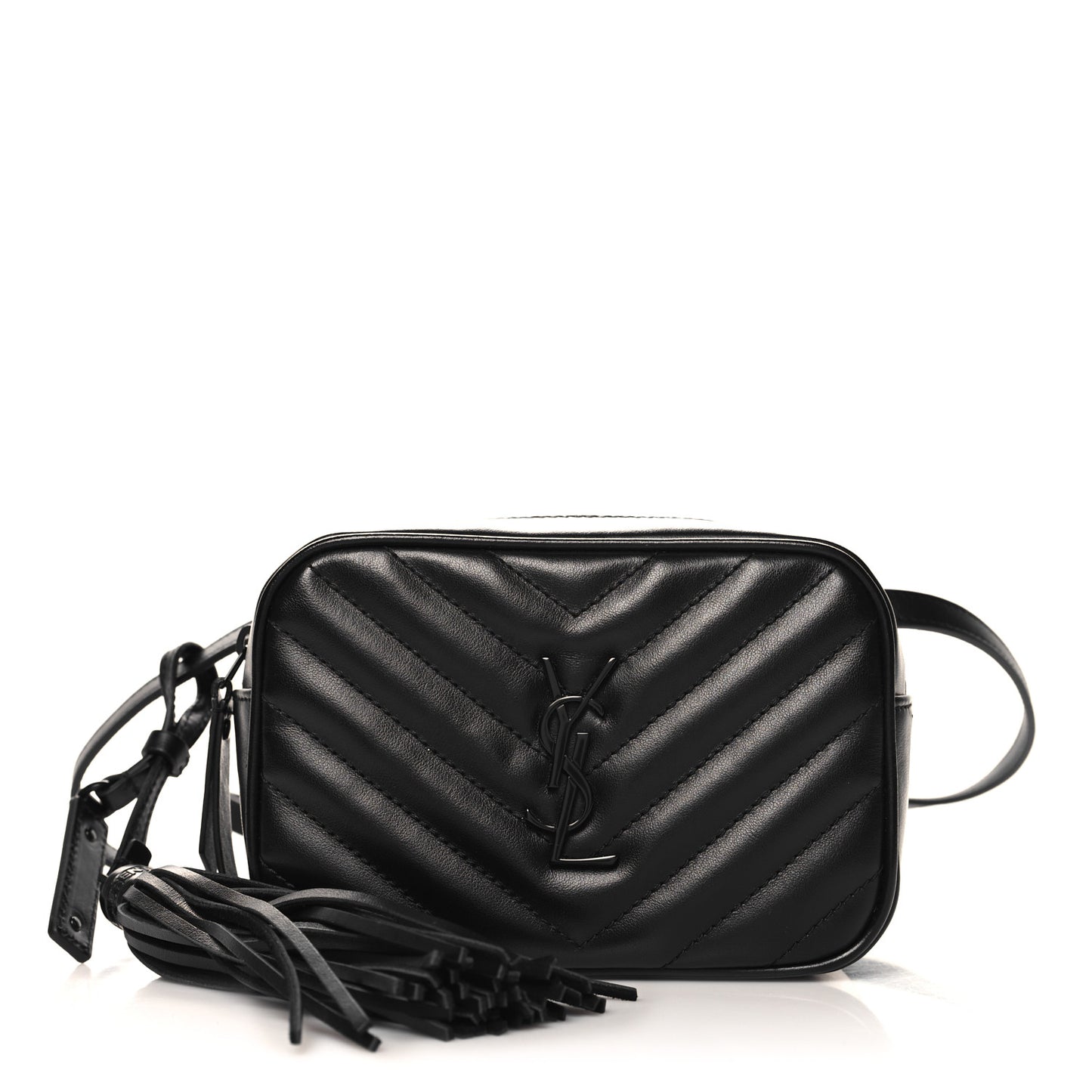 Calfskin Matelasse Monogram Lou Belt Bag Black