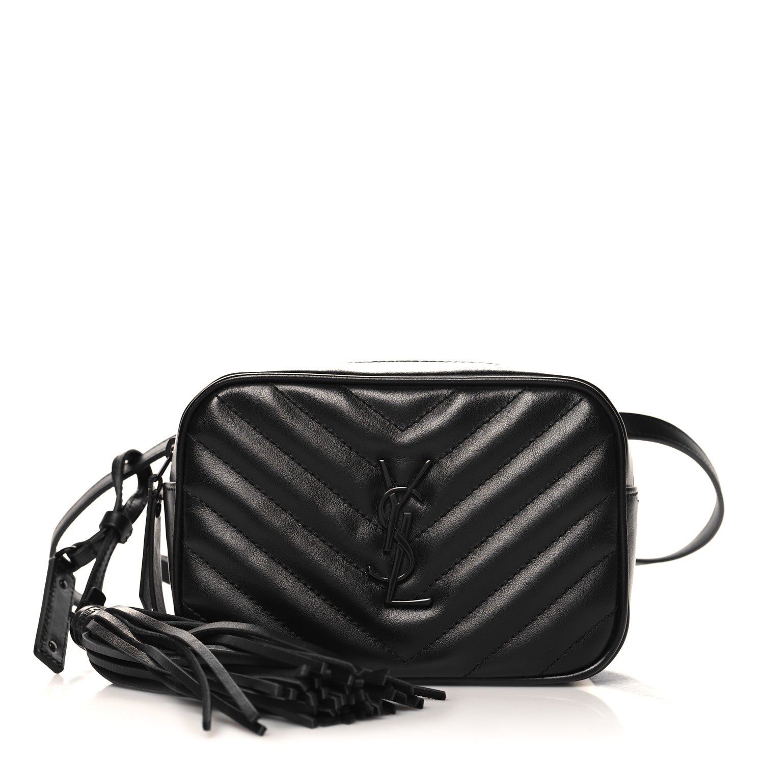 Saint Laurent Calfskin Matelasse Monogram Lou Belt Bag Black 1 of 10