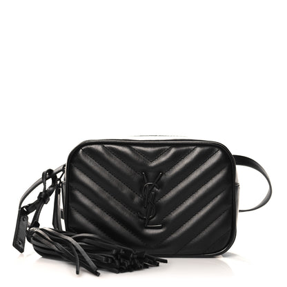 Saint Laurent Calfskin Matelasse Monogram Lou Belt Bag Black 1 of 10