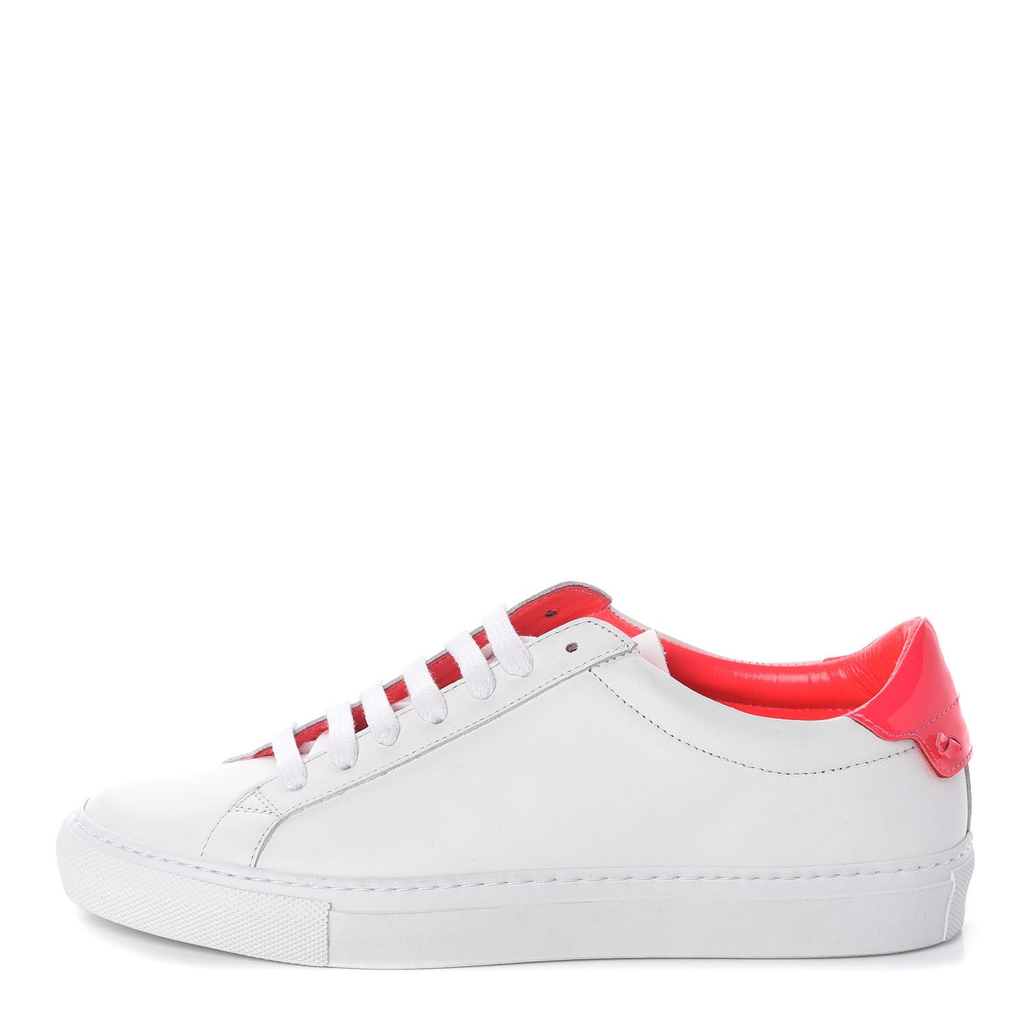 Calfskin Patent Womens Urban Street Sneakers 37 White Neon Pink