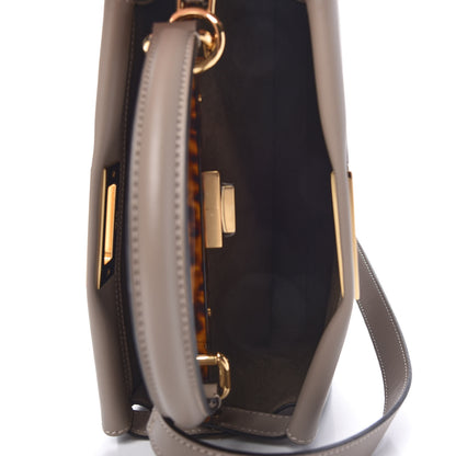 Fendi Vitello Seta Plexiglass Tortoise Medium Peekaboo Iconic Satchel Tortora 5 of 9