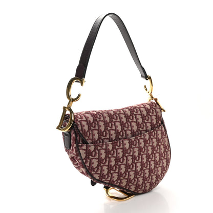 Christian Dior Oblique Saddle Bag Burgundy 3 of 10