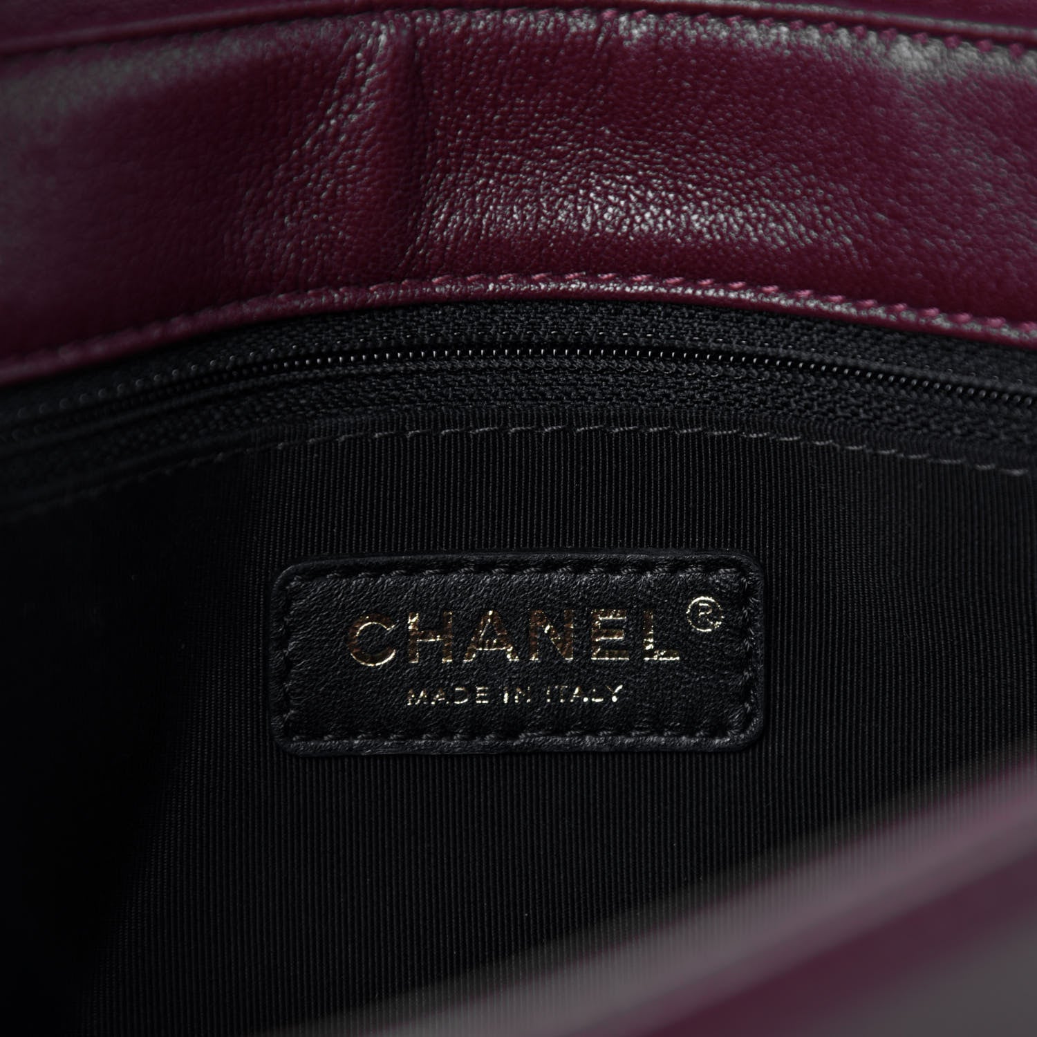 Chanel Sheepskin Quilted Vintage Mademoiselle Flap Dark Red 13 of 15