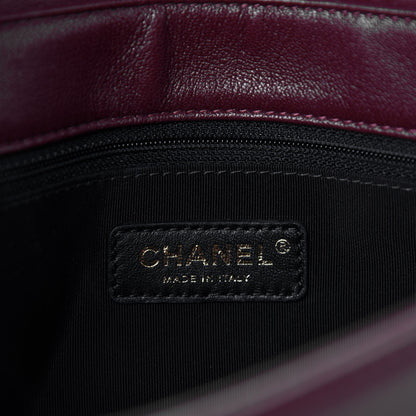 Chanel Sheepskin Quilted Vintage Mademoiselle Flap Dark Red 13 of 15