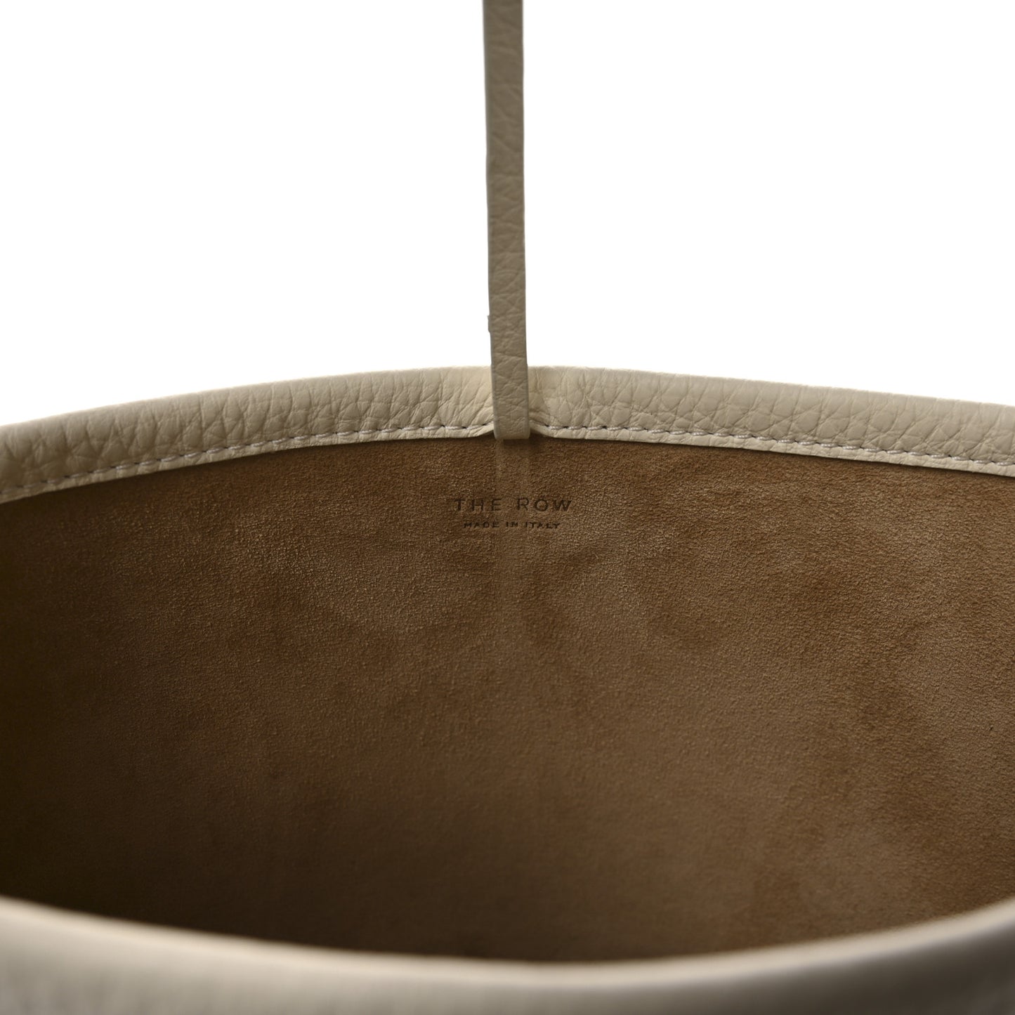 Grained Calfskin Small N/S Park Tote Ivory