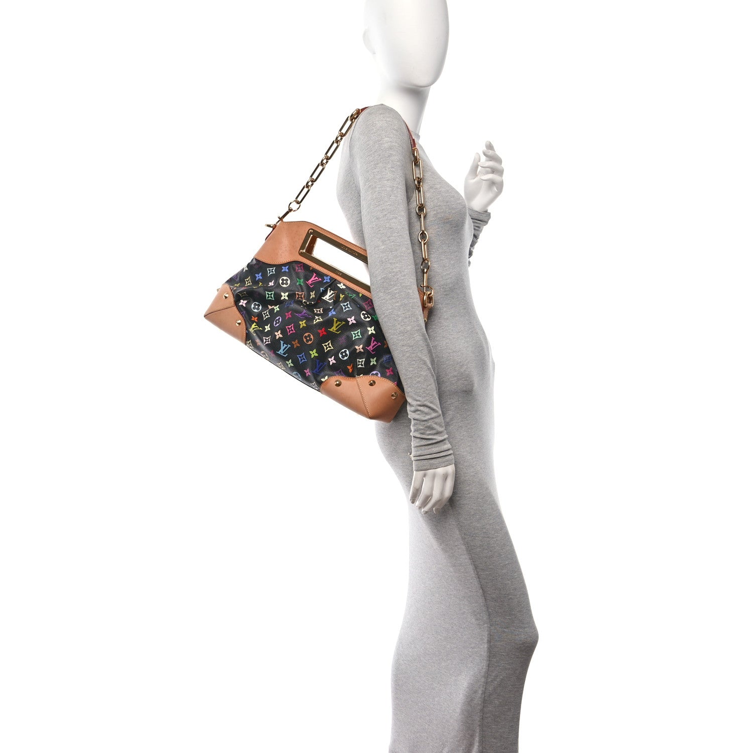 Louis Vuitton Monogram Multicolor Judy GM Black 2 of 15