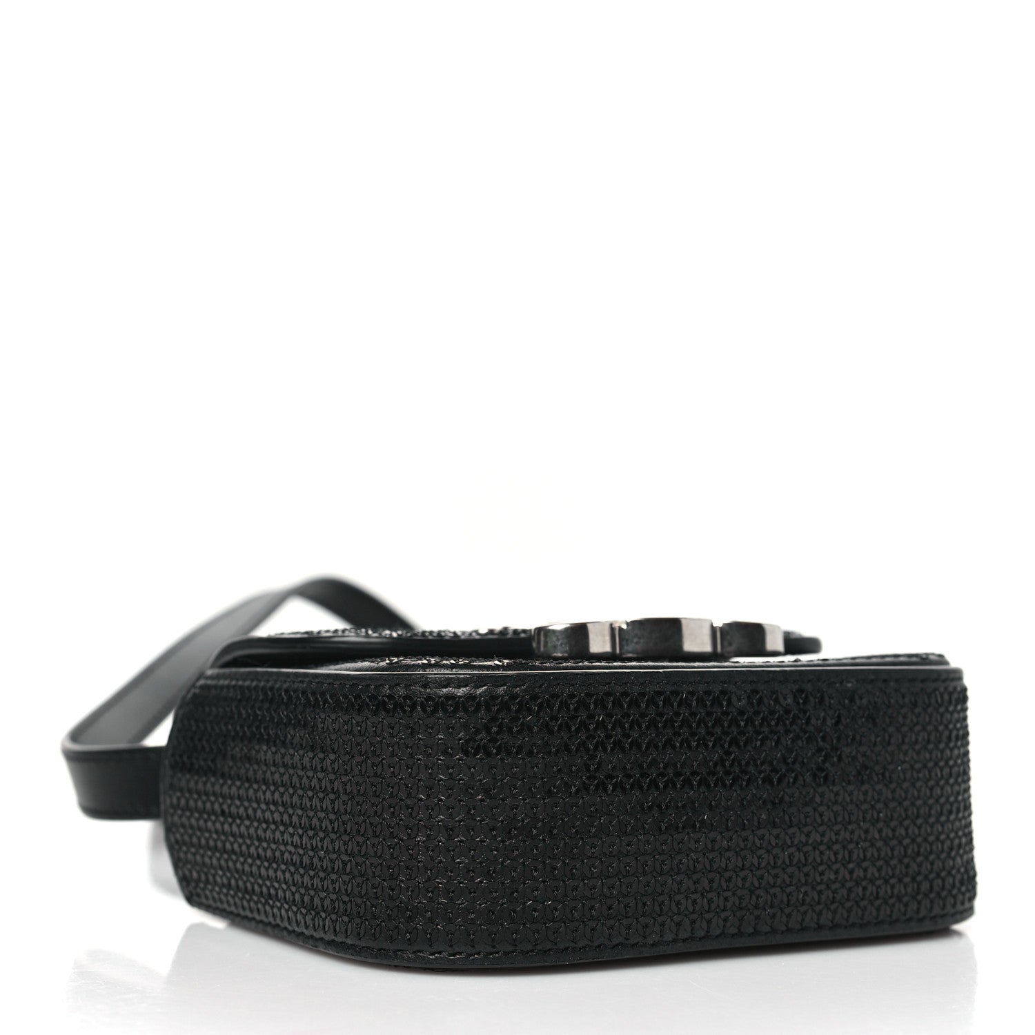 Celine Sequin Calfskin Mini Triomphe Black 4 of 10