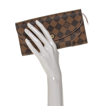 Louis Vuitton Damier Ebene Caissa Wallet Rose Ballerine 2 of 6
