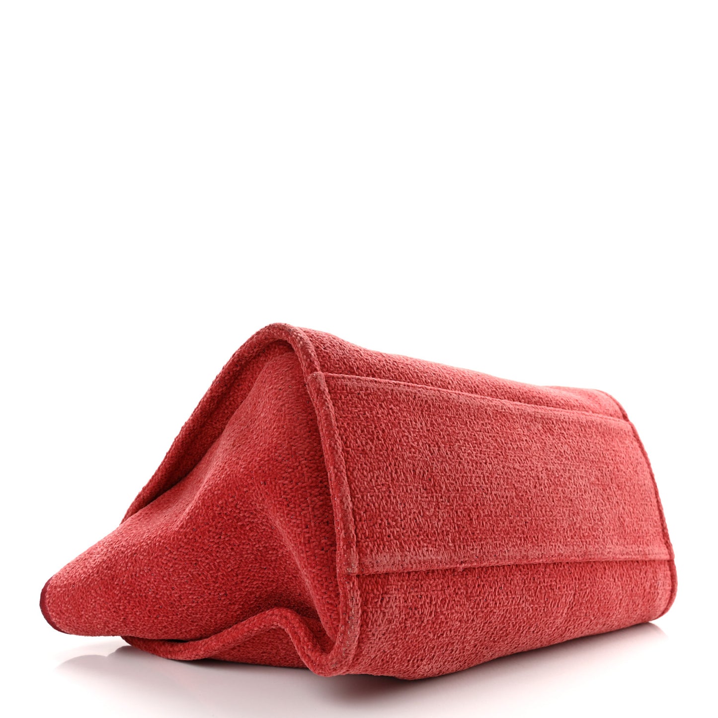Lurex Boucle Medium Deauville Tote Red