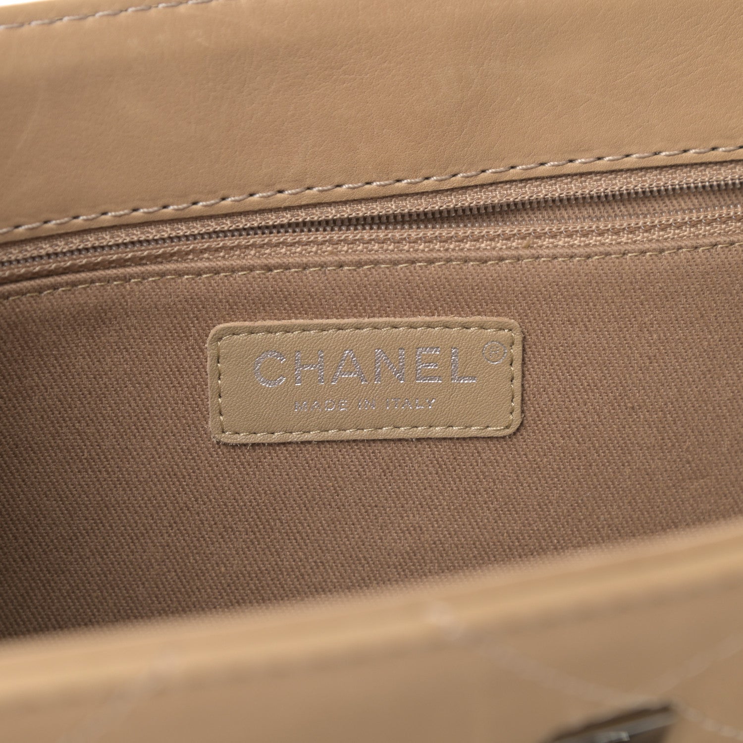 Chanel Washed Calfskin Quilted Large Hamptons Flap Bag Dark Beige 6 of 12