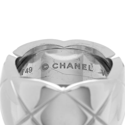 Chanel 18K White Gold Large Coco Crush Ring 49 5 4 of 4