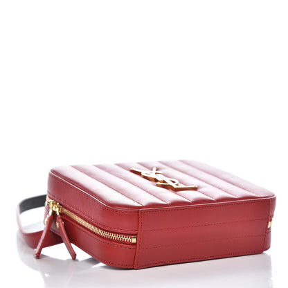 Saint Laurent Lambskin Matelasse Vicky Monogram Belt Bag Eros Red 4 of 8