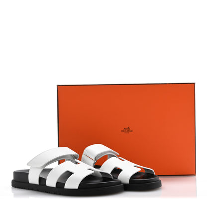 Hermes Calfskin Womens Chypre Sandals 36 White 10 of 10