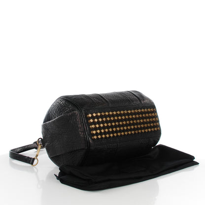 Alexander Wang Pebbled Lambskin Rocco Black Antique Brass Hardware 4 of 8