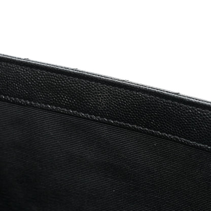 Saint Laurent Grain De Poudre Matelasse Chevron Large Monogram Satchel Black 10 of 16