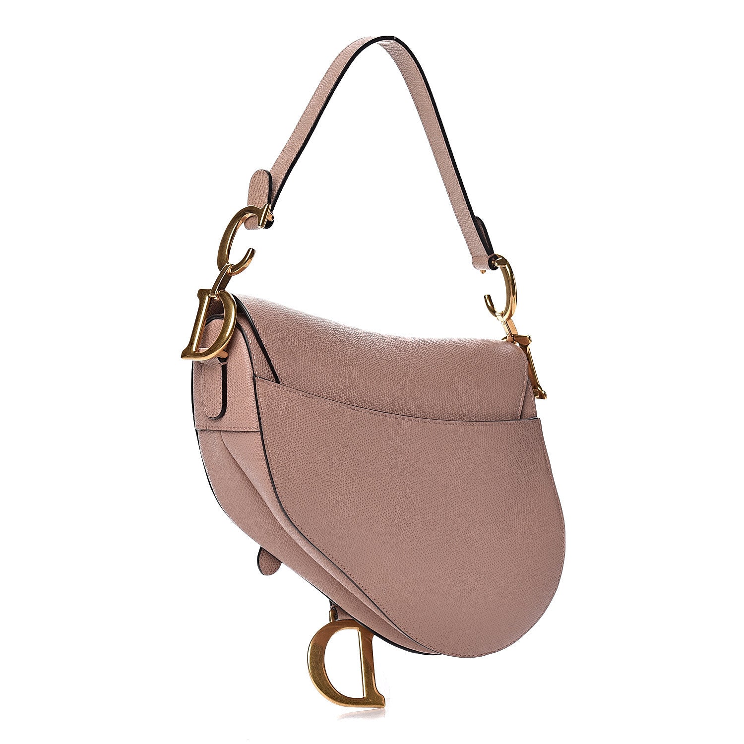 Christian Dior Grained Calfskin Saddle Bag Pink 3 of 14