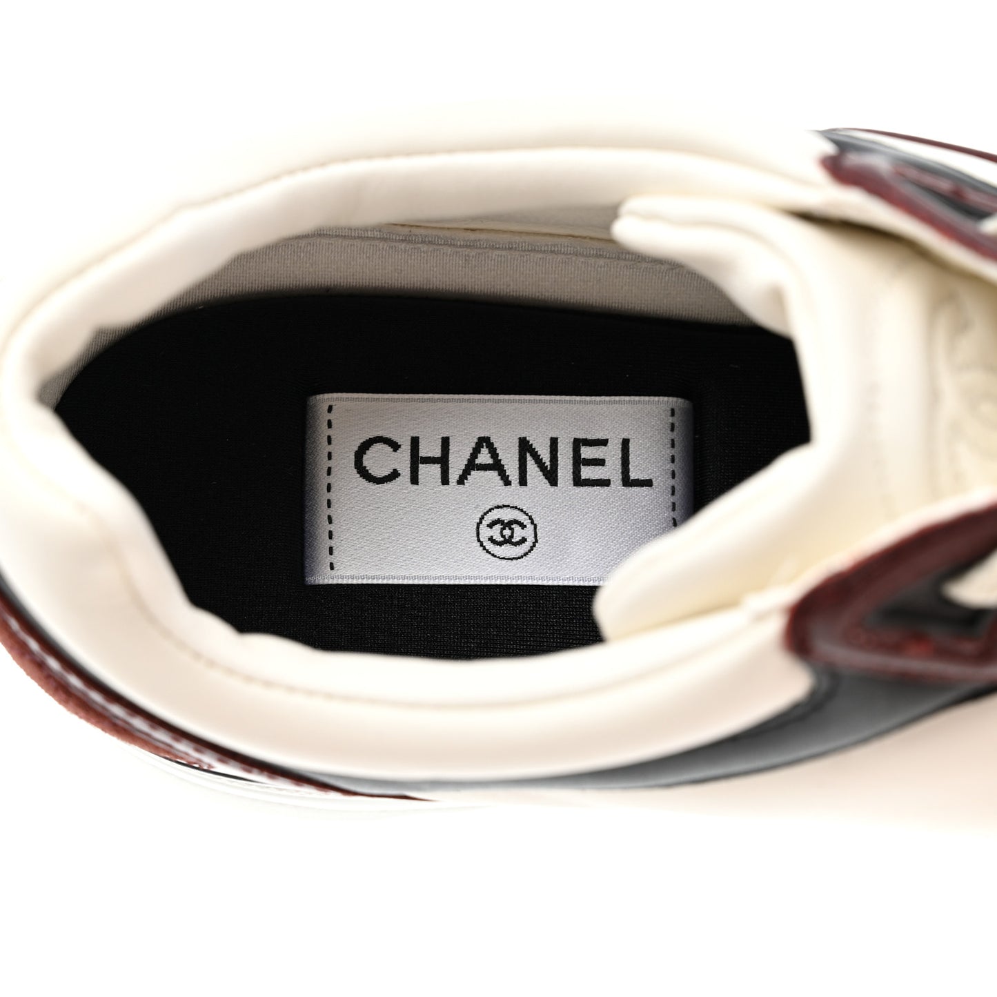 Calfskin CC Sneakers 39 Burgundy White