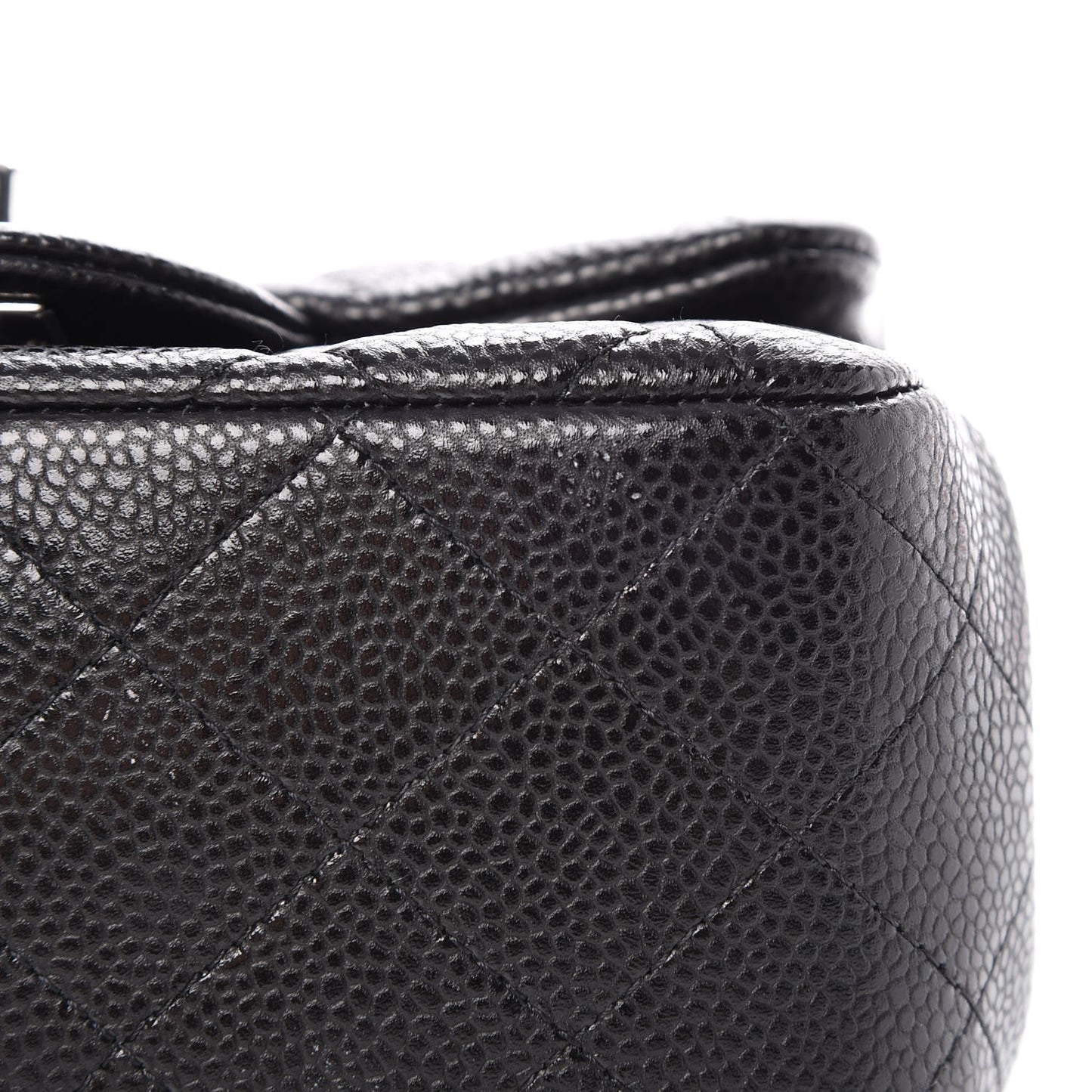 Caviar Quilted Mini Square Flap Black