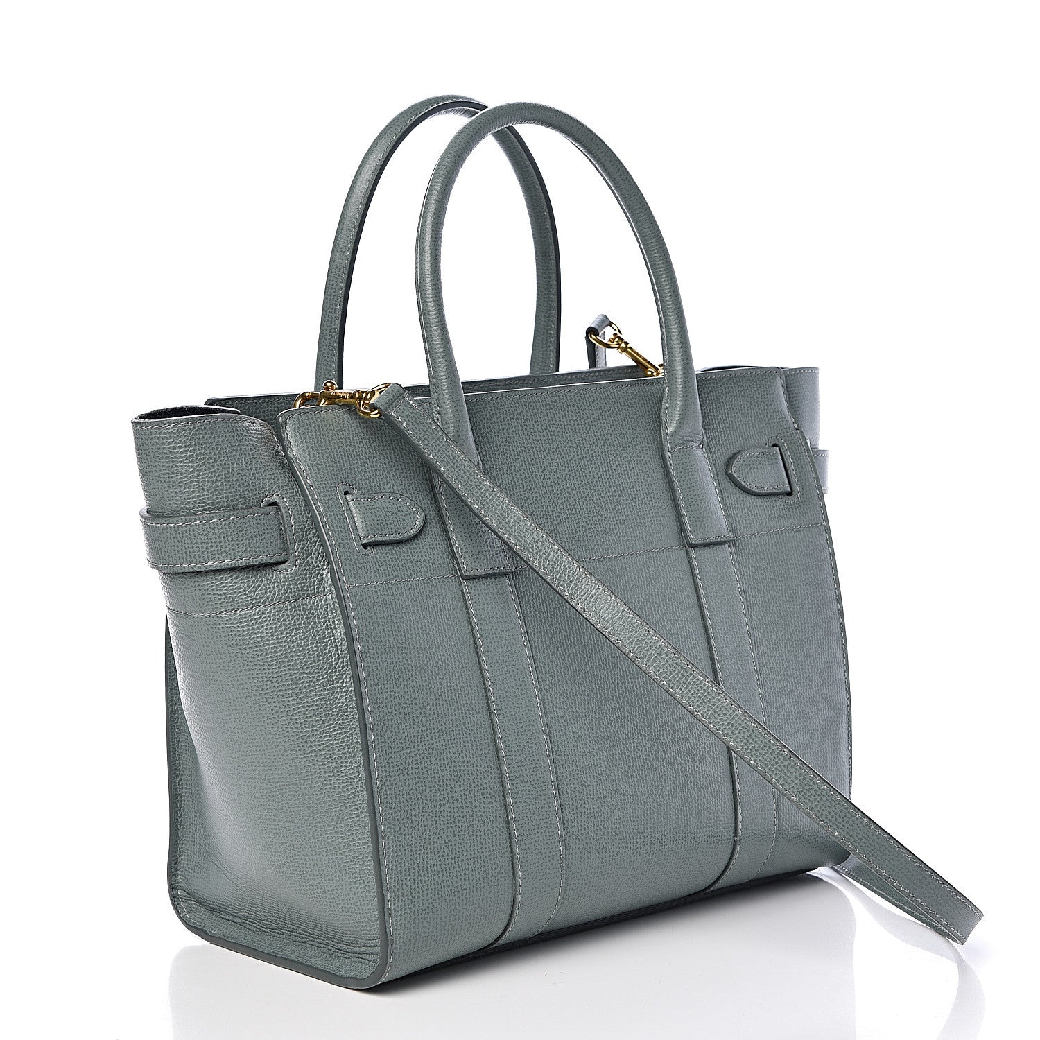 Mulberry Small Classic Grain Small Zip Tote Bayswater Light Green 3 of 15