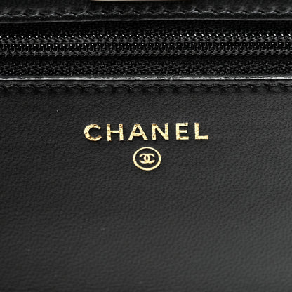 Chanel Lambskin Quilted Trendy CC Wallet On Chain WOC Black 6 of 11
