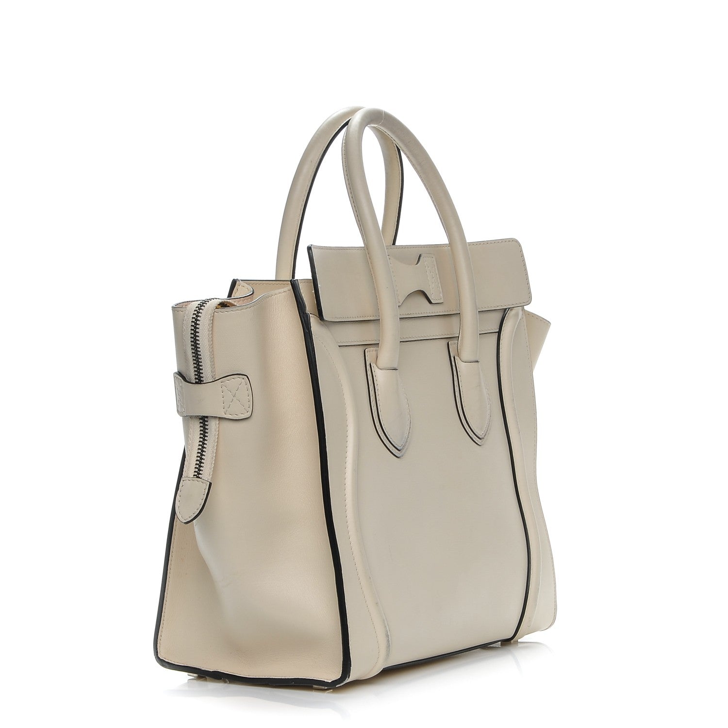 Celine Smooth Calfskin Mini Luggage Ivory 3 of 17