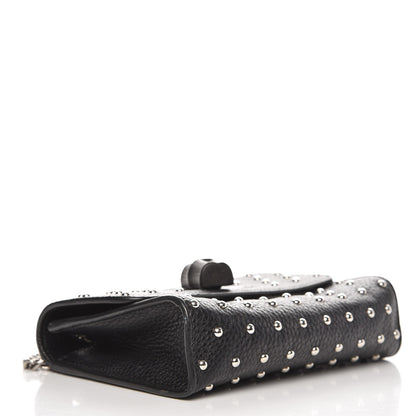 Gucci Calfskin Small Studded Miss Bamboo Shoulder Bag Black 4 of 9