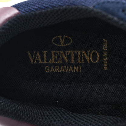 Valentino Garavani Nylon Suede Mens Rockrunner Sneakers 42 Navy 7 of 9
