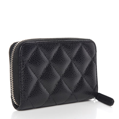 Chanel Caviar Quilted Zip Coin Purse Black 3 of 8