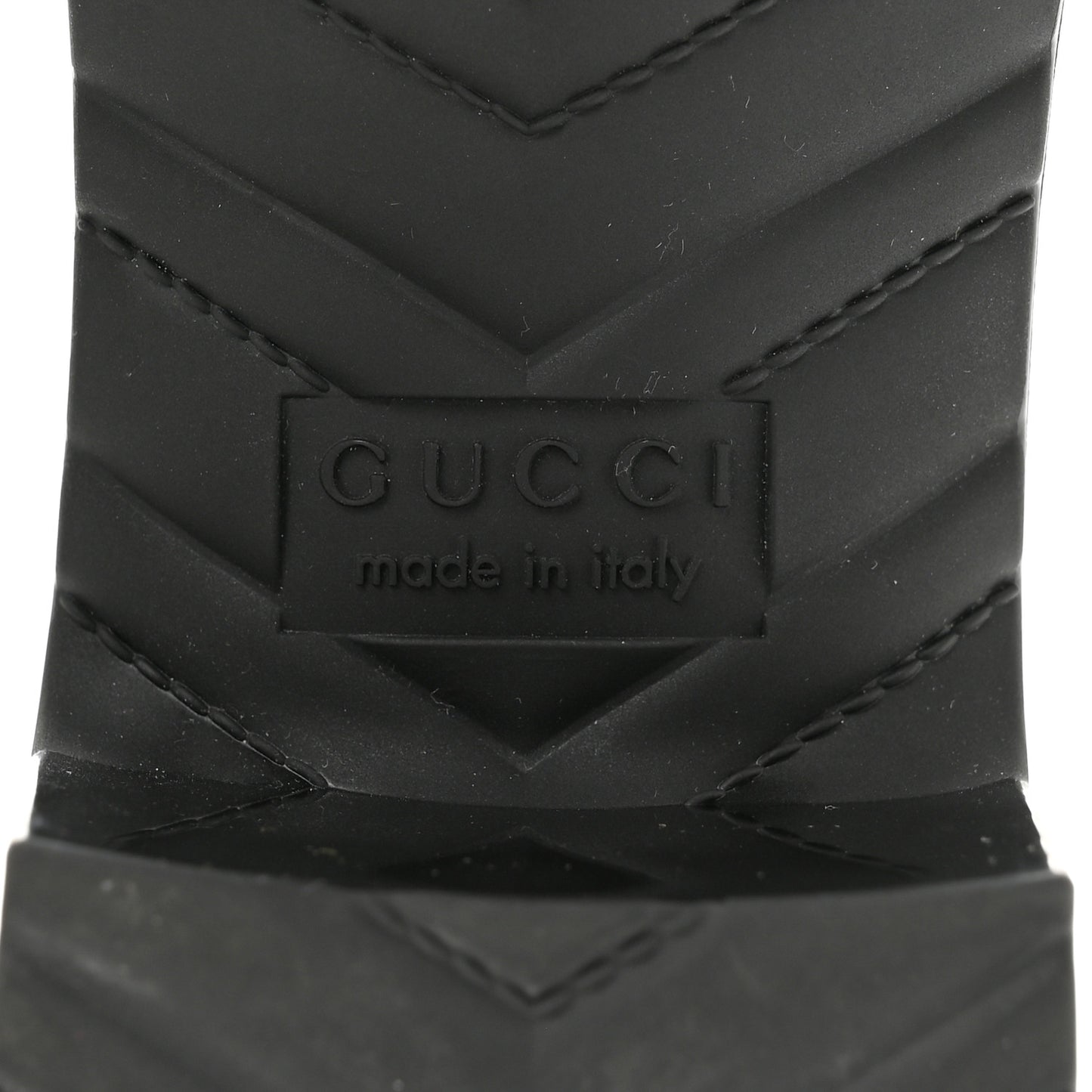 Rubber Gucci Logo Womens Platform 20/60mm Slide Sandals 38 Black