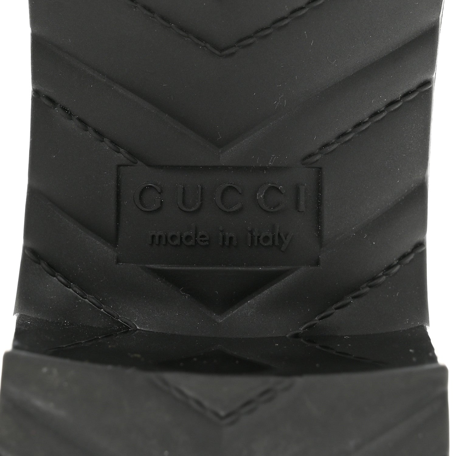 Gucci Rubber Gucci Logo Womens Platform 20/60mm Slide Sandals 38 Black 8 of 10