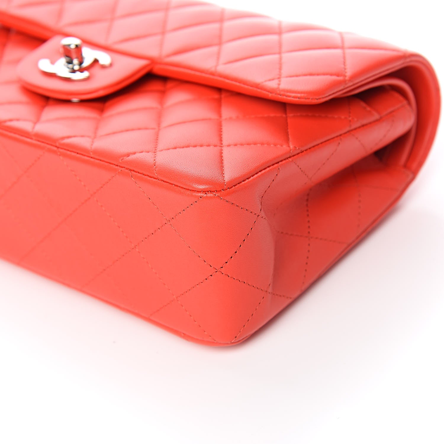 Chanel Lambskin Quilted Small Double Flap Red 9 of 11