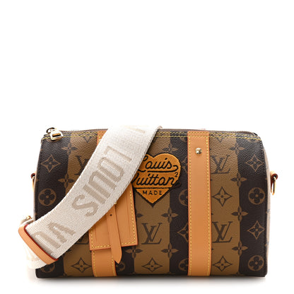Louis Vuitton X NIGO Reverse Monogram Stripes City Keepall Bandouliere Brown 1 of 9