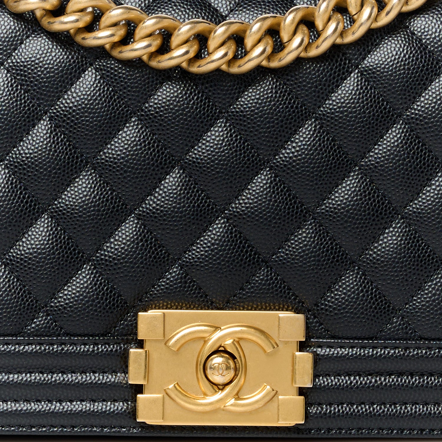 Chanel Caviar Quilted Medium Boy Flap Black 8 of 10