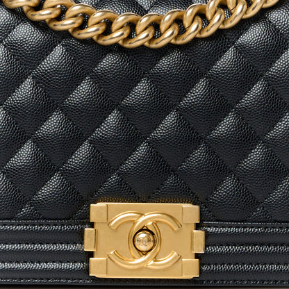 Chanel Caviar Quilted Medium Boy Flap Black 8 of 10
