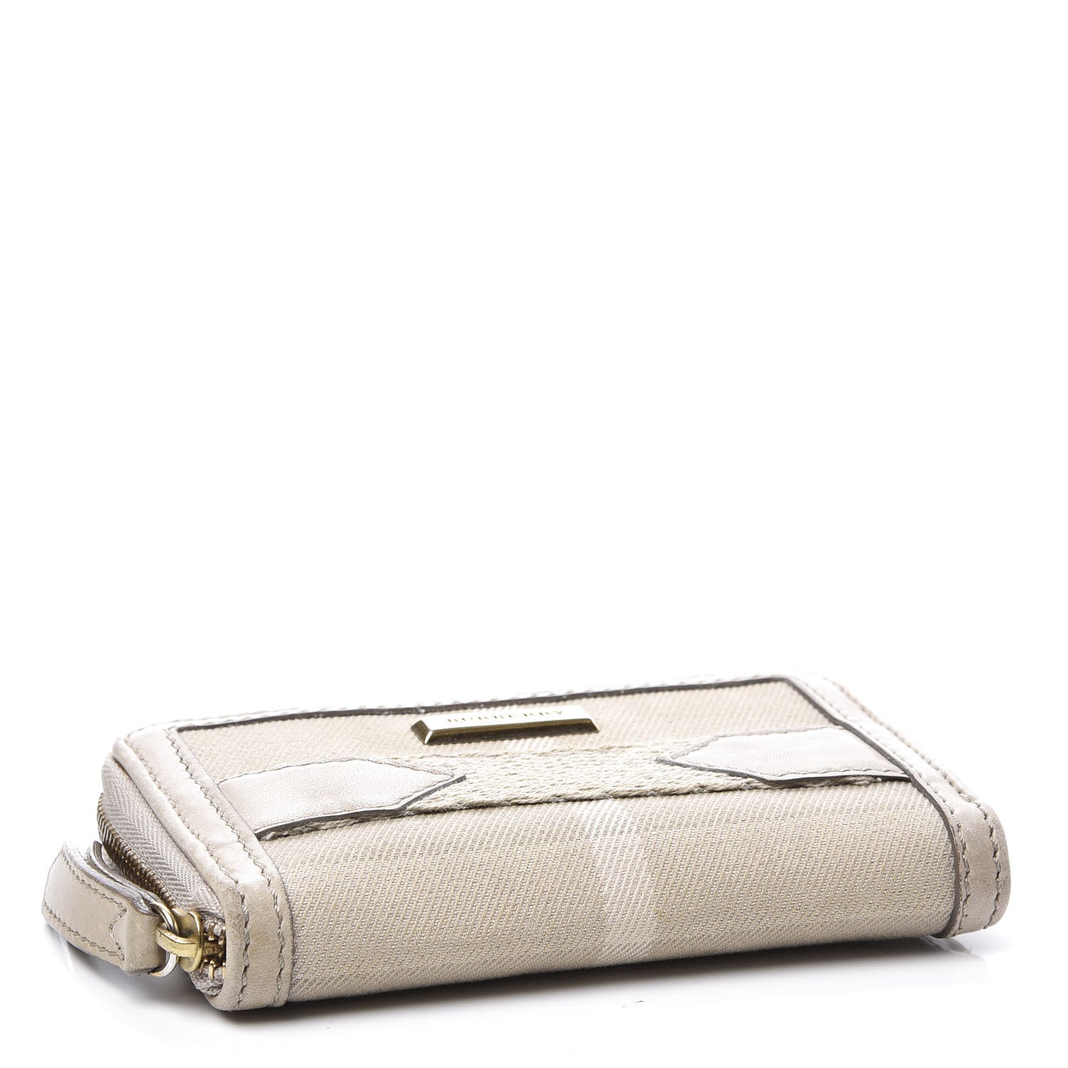 Burberry Canvas House Check Small Zip Wallet Beige 3 of 9