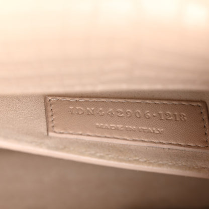 Saint Laurent Calfskin Crocodile Embossed Medium Monogram Sunset Rose Antic 7 of 15