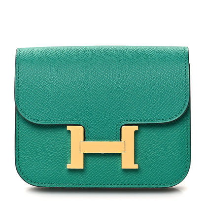 Hermes Epsom Constance Slim Wallet Vert Jade 3 of 10