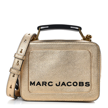 Marc Jacobs Metallic Calfskin The Box 20 Crossbody Gold 1 of 5