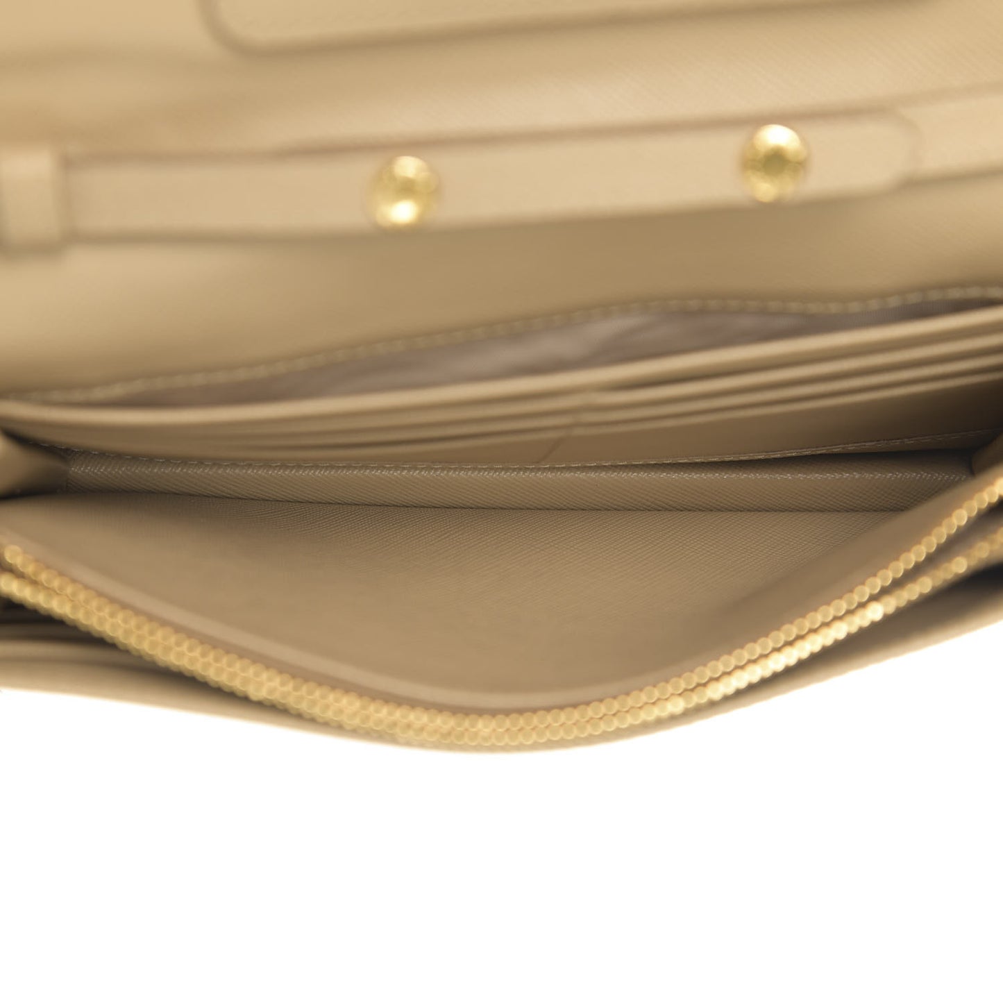 Saffiano Metal Flap Wallet with Strap Sabbia
