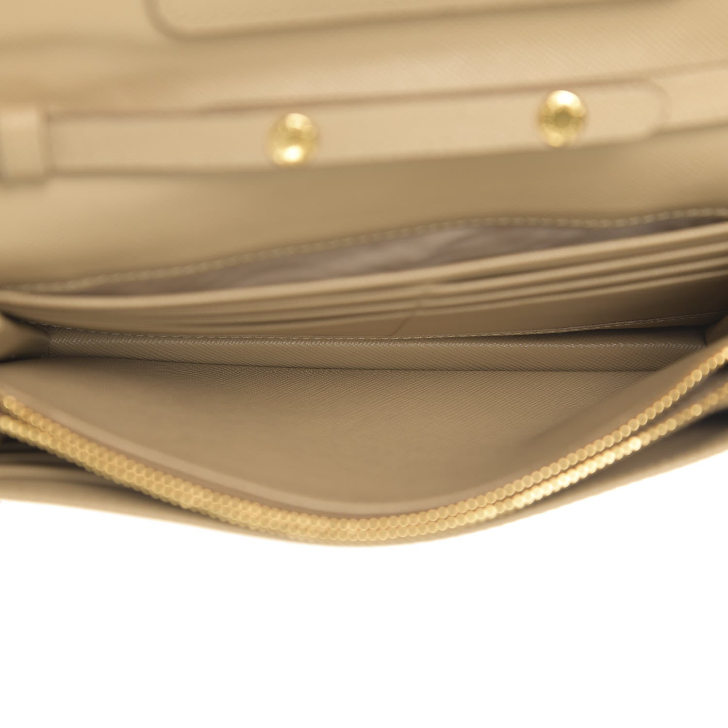 Prada Saffiano Metal Flap Wallet with Strap Sabbia 5 of 11