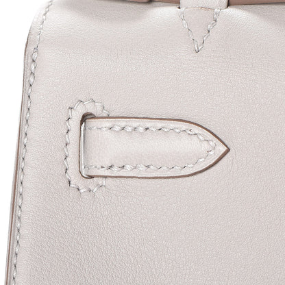 Hermes Swift Kelly Pochette Clutch Gris Perle 18 of 26